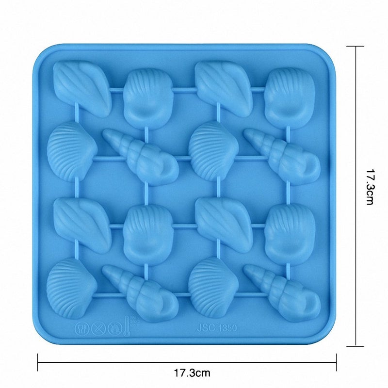 HiParty 2Pcs Small Conch Shell Chocolate Candy Silicone Molds, Seashell Fondant Mini Soap Crayon Resin Mould Ice Cube Jello Tray, Under the Sea Party Favors Supplies for Kids Birthday - Image 2
